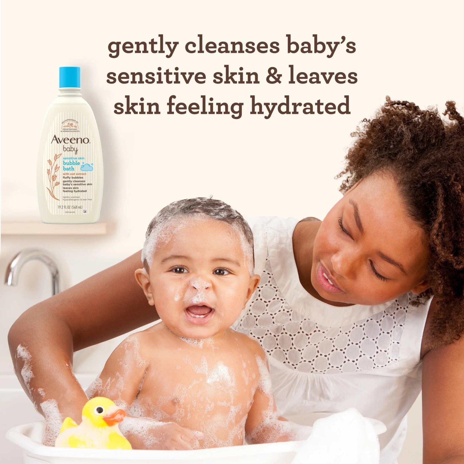 Baby Sensitive Skin Bubble Bath with Oat Extract, 19.2 Fl. Oz