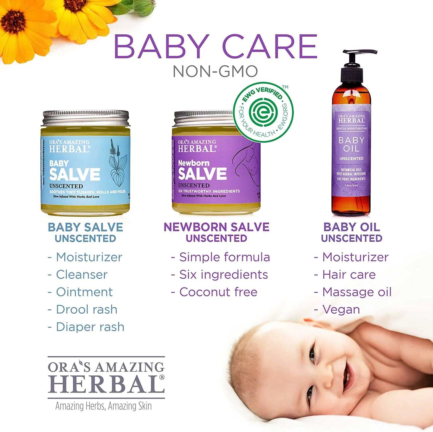 , Newborn Salve, Natural Diaper Ointment, Baby Eczema Balm with Organic Calendula