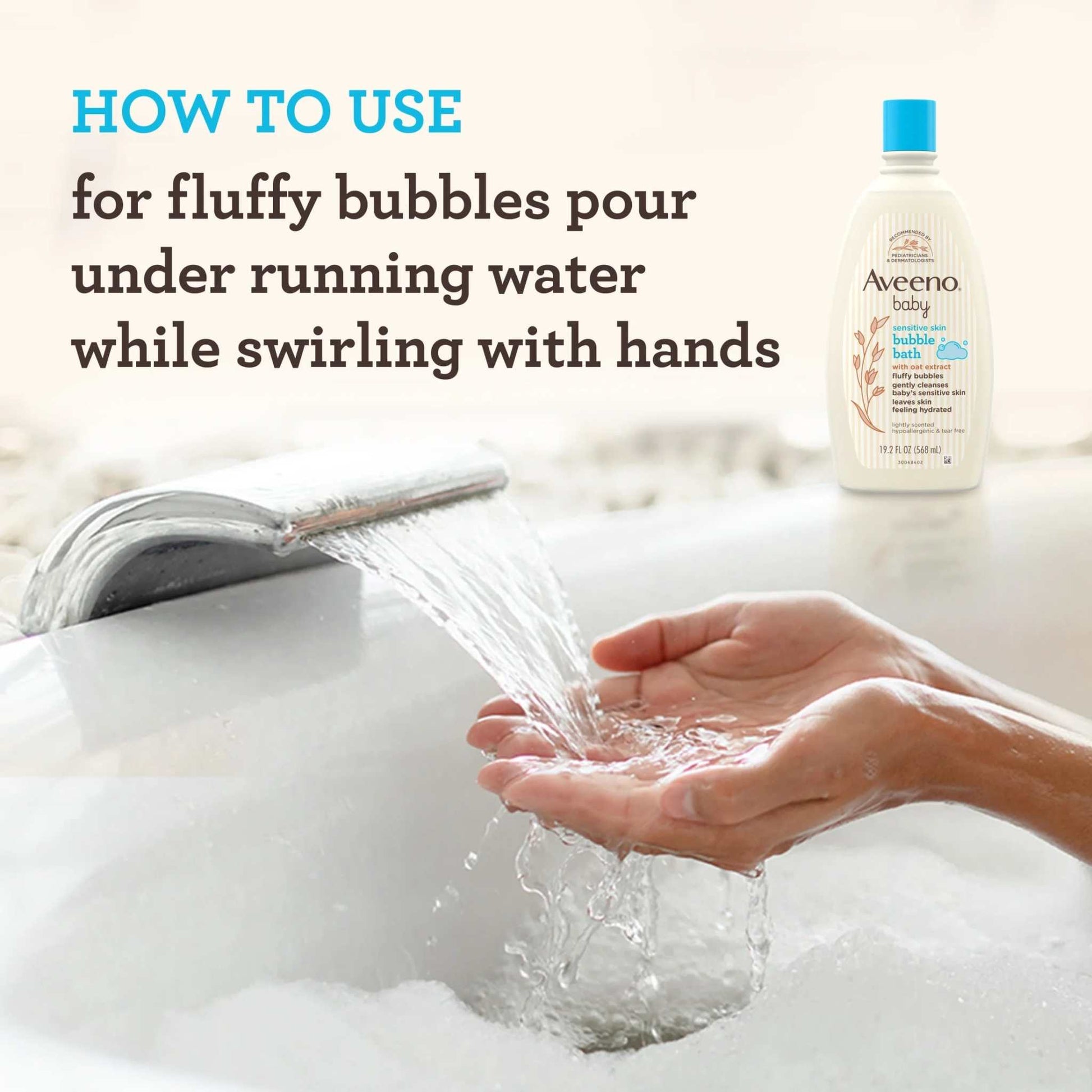 Baby Sensitive Skin Bubble Bath with Oat Extract, 19.2 Fl. Oz