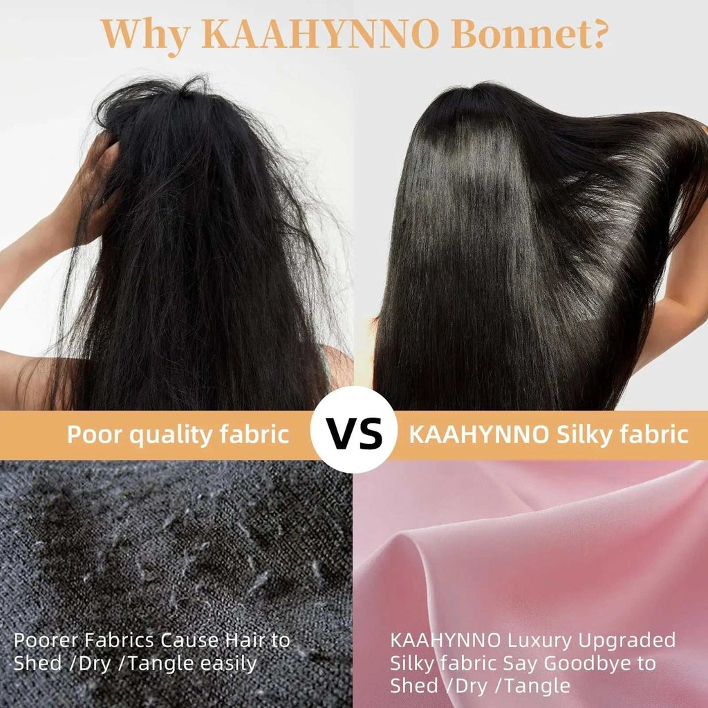 Silk Bonnet for Sleeping Women for Sleeping for Wavy Curly Natural Hair Women Men - Pink