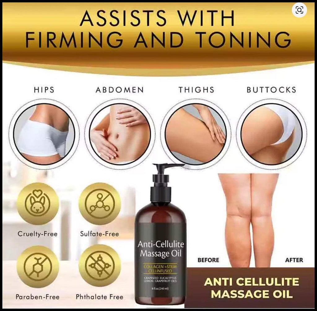 Firming Anti-Cellulite Body Oil with Collagen – 8 Fl Oz